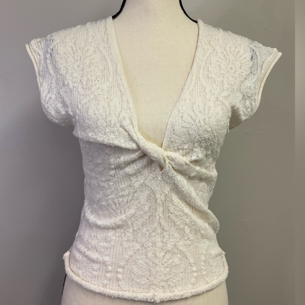 Zara romantic Spanish inspired low cut top